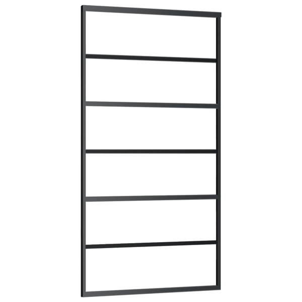 Sliding Door ESG Glass and Aluminum 40.2"x80.7" Black A949-151016