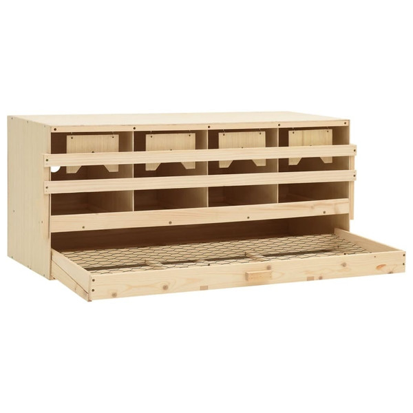 Chicken Laying Nest 4 Compartments 41.7"x15.7"x17.7" Solid Pine Wood A949-170658