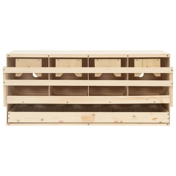 Chicken Laying Nest 4 Compartments 41.7"x15.7"x17.7" Solid Pine Wood A949-170658