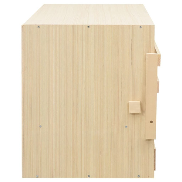 Chicken Laying Nest 4 Compartments 41.7"x15.7"x17.7" Solid Pine Wood A949-170658