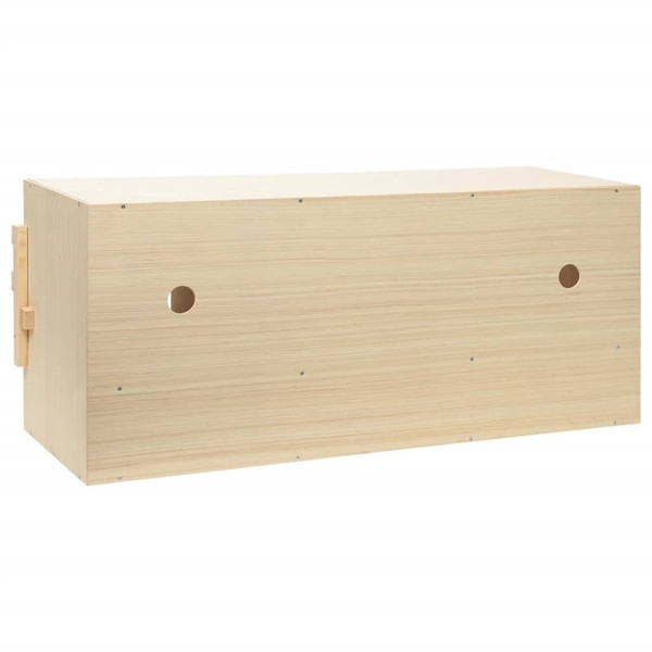 Chicken Laying Nest 4 Compartments 41.7"x15.7"x17.7" Solid Pine Wood A949-170658