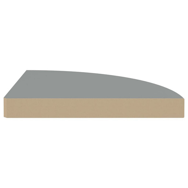 Floating Corner Shelves 4 pcs Gray 13.8"x13.8"x1.5" MDF A949-323924