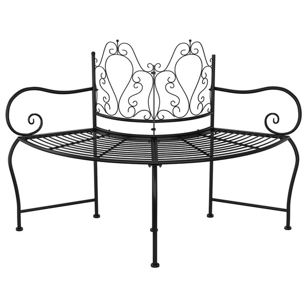 Tree Bench 59.1" Black Steel A949-318823
