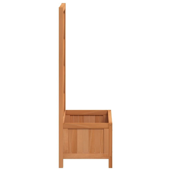 Planter with Trellis Brown Solid Wood Fir A949-365473