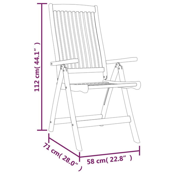 Folding Patio Chairs 4 pcs Solid Wood Eucalyptus A949-3087344