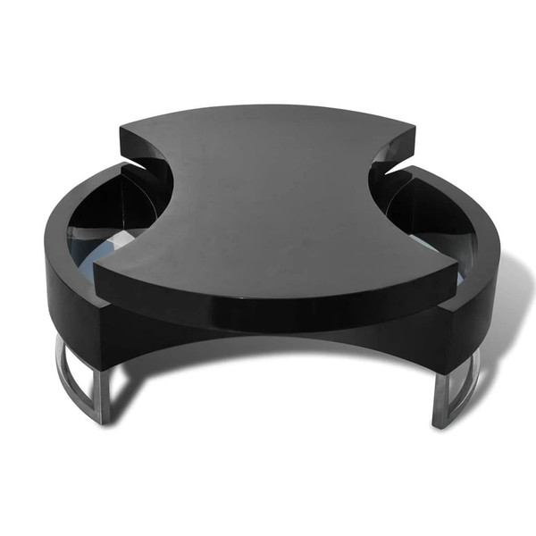 Coffee Table Shape-Adjustable High Gloss Black A949-240425