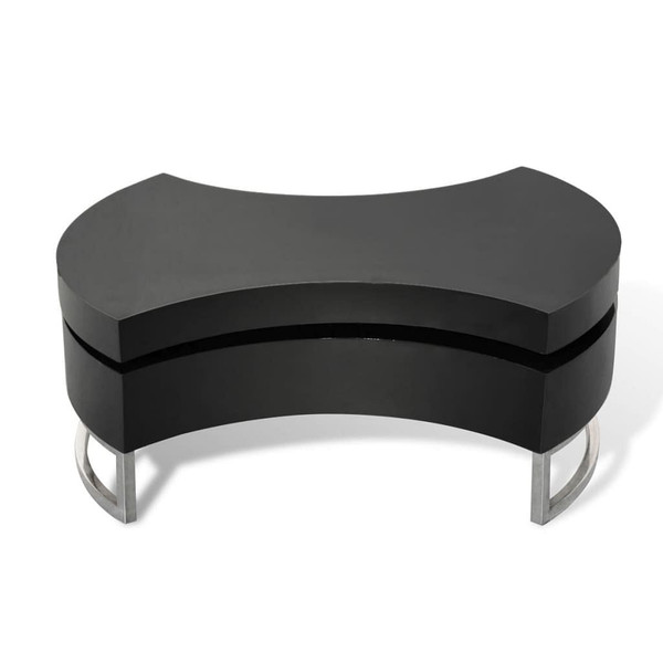 Coffee Table Shape-Adjustable High Gloss Black A949-240425