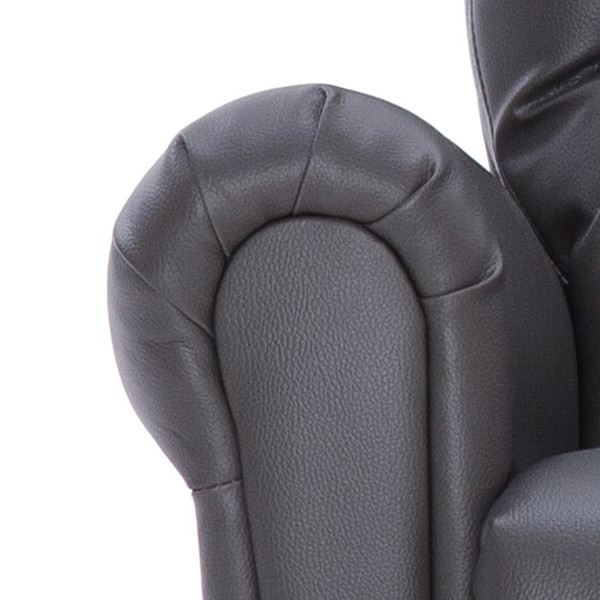 Reclining Chair Gray Faux Leather A949-282275