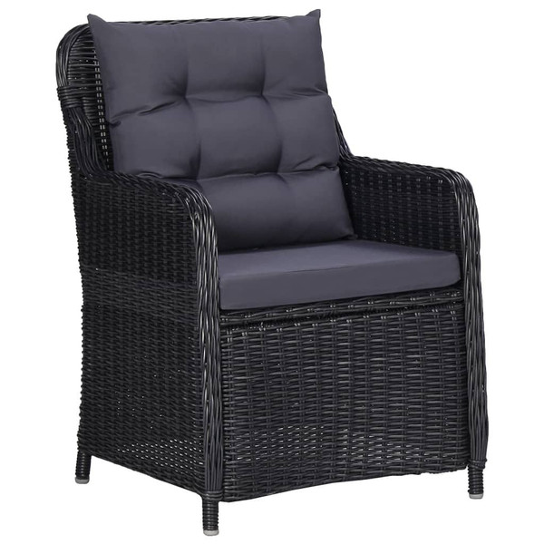 5 Piece Patio Dining Set Black A949-3099573