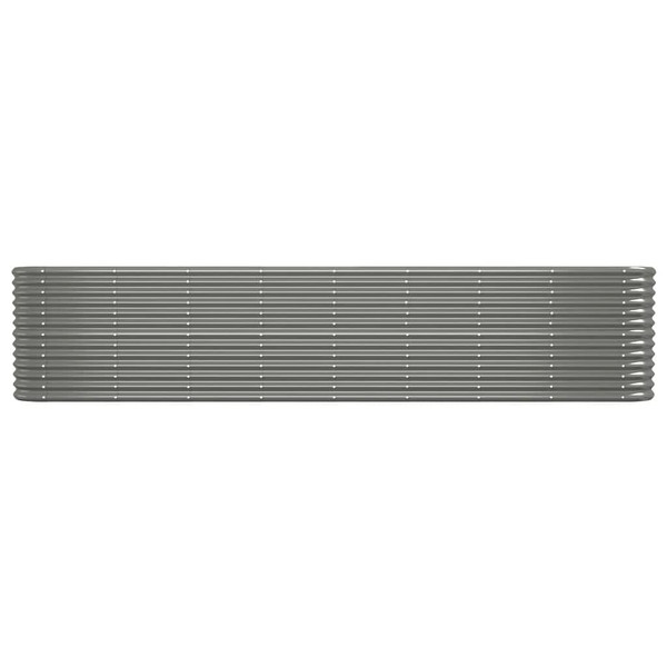 Garden Raised Bed Galvanized Steel 130.7"x15.7"x26.8" Gray A949-318909