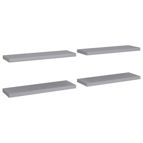 Floating Wall Shelves 4 pcs Gray 31.5"x9.3"x1.5" MDF A949-323858