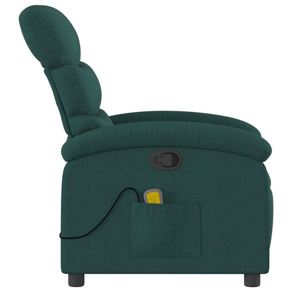 Massage Recliner Chair Dark Green Fabric A949-3205812