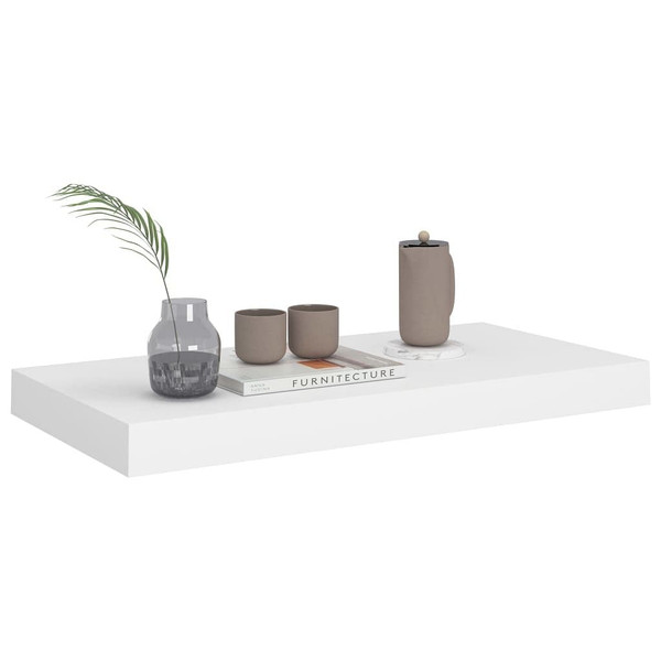 Floating Wall Shelves 2 pcs White 19.7"x9.1"x1.5" MDF A949-323809