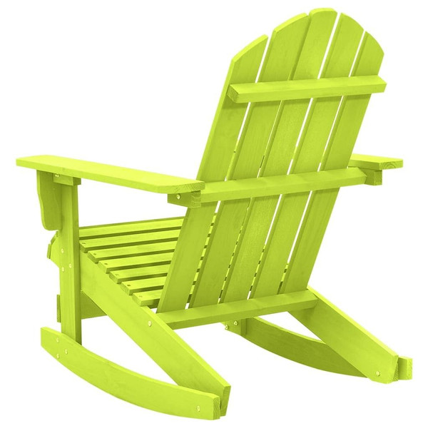 Patio Adirondack Rocking Chair Solid Fir Wood Green A949-315886