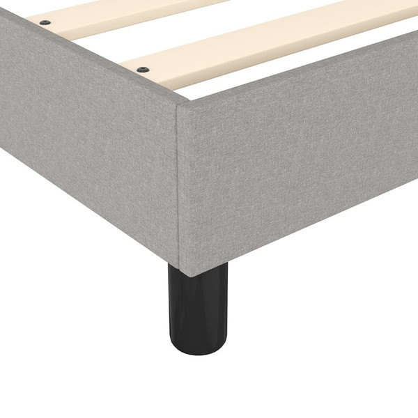 Box Spring Bed Frame Light Gray King Fabric (US Only) A949-3120906