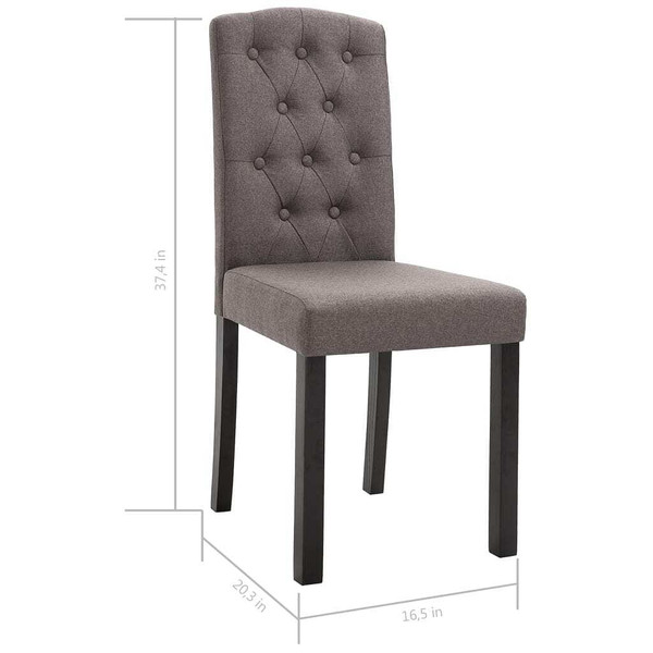 Dining Chairs 4 pcs Taupe Fabric A949-249260