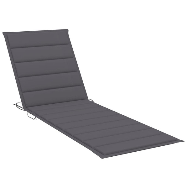 Patio Sun Lounger with Cushion Solid Acacia Wood A949-3061344