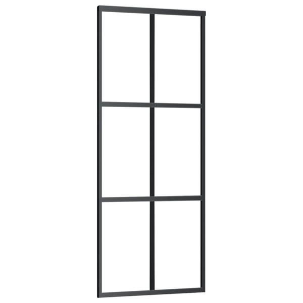 Sliding Door ESG Glass and Aluminum 29.9"x80.7" Black A949-151011