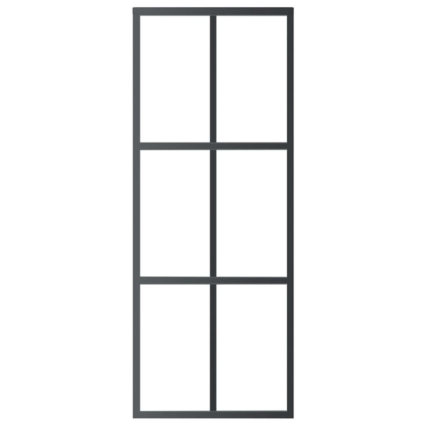 Sliding Door ESG Glass and Aluminum 29.9"x80.7" Black A949-151011