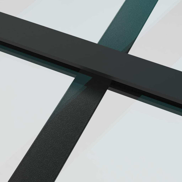 Sliding Door ESG Glass and Aluminum 29.9"x80.7" Black A949-151011