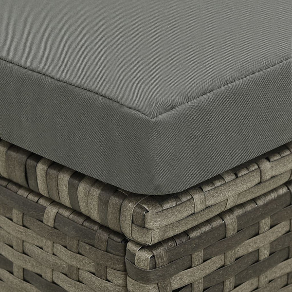 4 Piece Patio Lounge Set with Cushions Poly Rattan Gray A949-312176