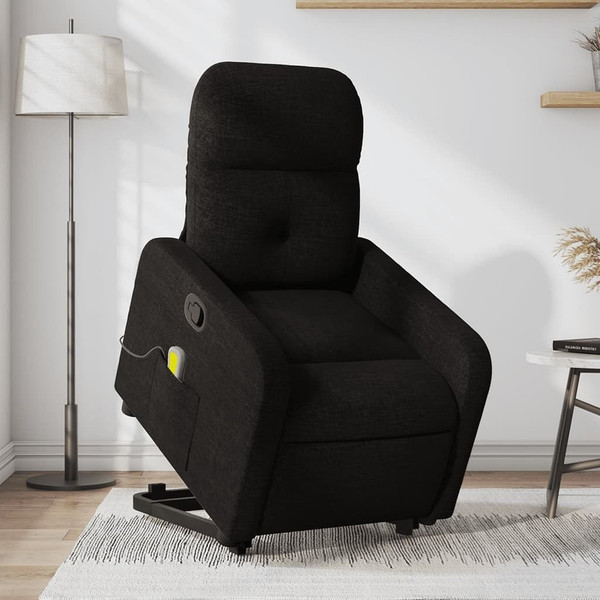 Stand up Massage Recliner Chair Black Fabric A949-3206947