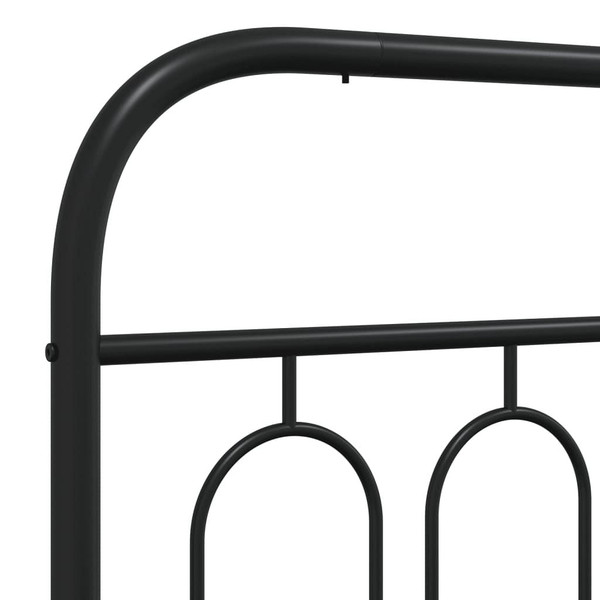  Metal Bed Frame without Mattress with Footboard Black 59.1"x78.7 A949-377137