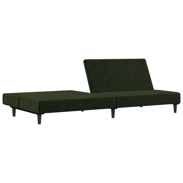 2-Seater Sofa Bed Dark Green Velvet A949-375734