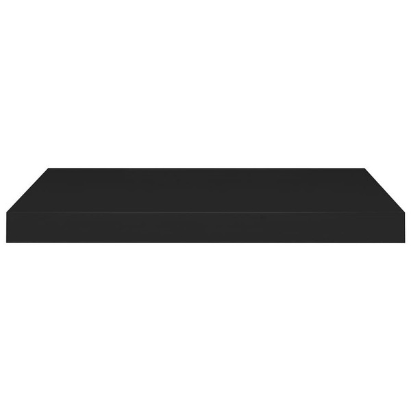  Floating Wall Shelves 2 pcs Black 23.6"x9.3"x1.5" MDF A949-323833