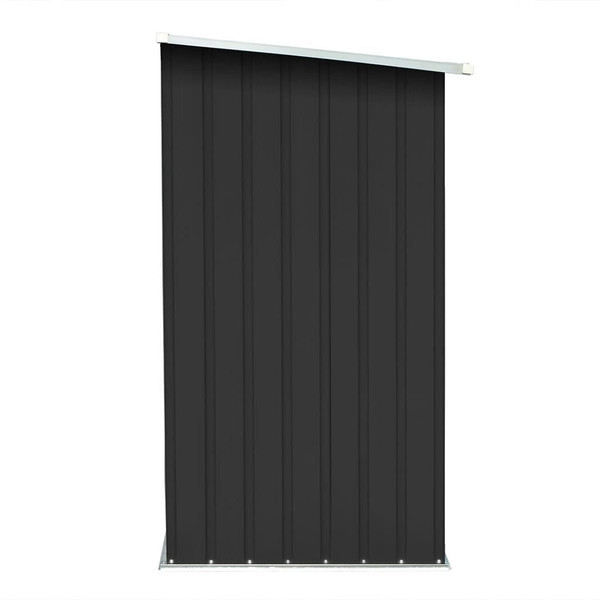 Garden Log Storage Shed Galvanized Steel 64.2"x32.7"x60.6" Anthracite A949-47091