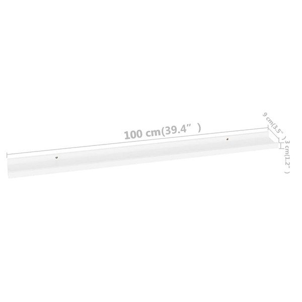 Wall Shelves 4 pcs White 39.4"x3.5"x1.2 A949-326663