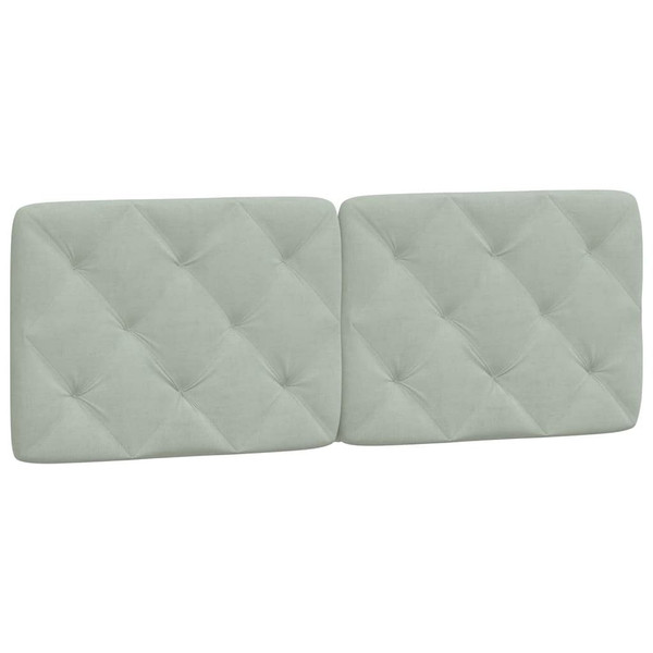 Headboard Cushion Light Gray 53.9" Velvet A949-376075