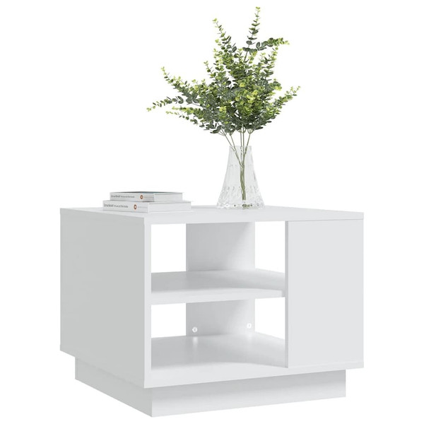 Coffee Table White 21.7"x21.7"x16.9" Engineered Wood A949-810289