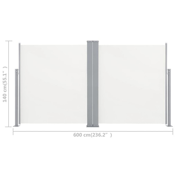 Retractable Side Awning Cream 55.1"x236.2 A949-48455