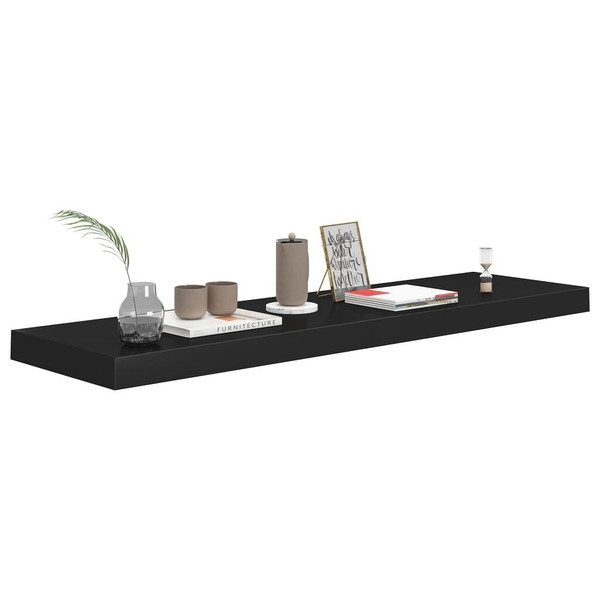 Floating Wall Shelf Black 35.4"x9.3"x1.5" MDF A949-323838