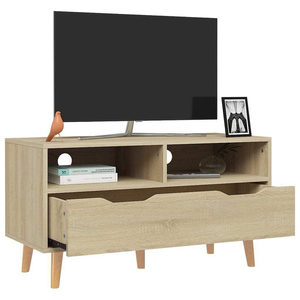 TV Stand Sonoma Oak 35.4"x15.7"x19.1" Engineered Wood A949-326780