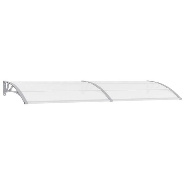 Door Canopy Gray and Transparent 118.1"x29.5" PC A949-144822