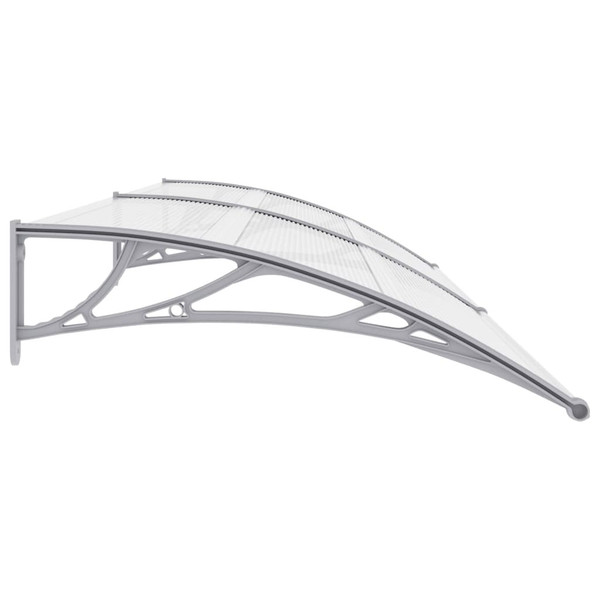 Door Canopy Gray and Transparent 118.1"x29.5" PC A949-144822