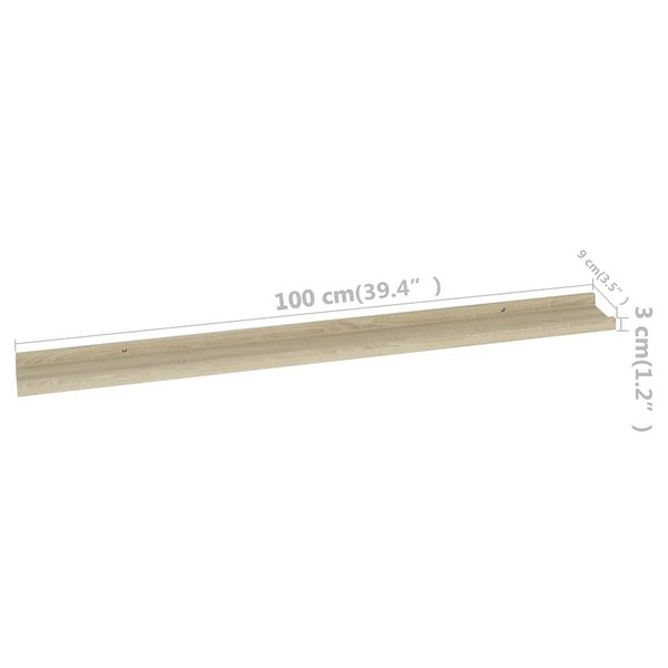 Wall Shelves 4 pcs Sonoma Oak 39.4"x3.5"x1.2 A949-326687