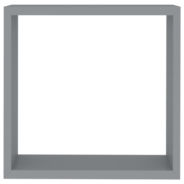 Wall Cube Shelves 3 pcs Gray MDF A949-323951