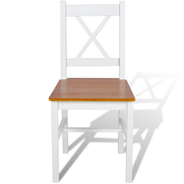 Dining Chairs 6 pcs White Pinewood A949-271497