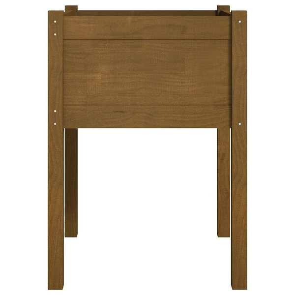 Garden Planter Honey Brown 19.7"x19.7"x27.6" Solid Wood Pine A949-810805