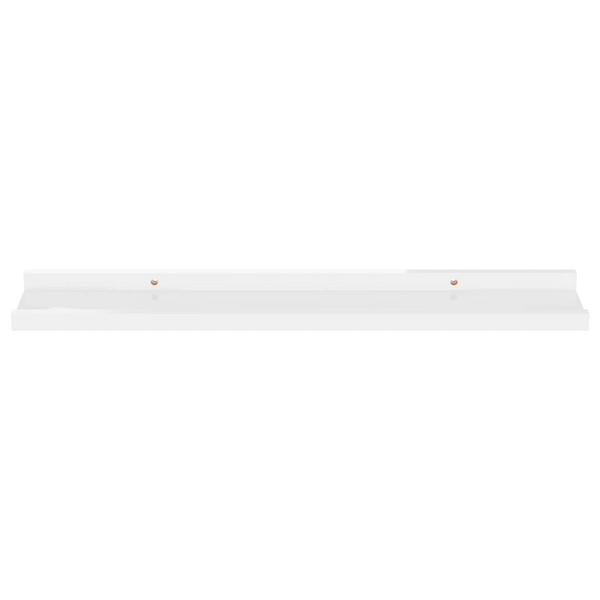 Wall Shelves 2 pcs High Gloss White 23.6"x3.5"x1.2 A949-326649