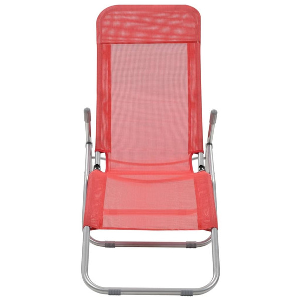 Folding Sun Loungers 2 pcs Textilene Red A949-44339