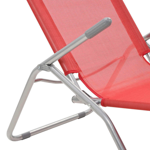 Folding Sun Loungers 2 pcs Textilene Red A949-44339