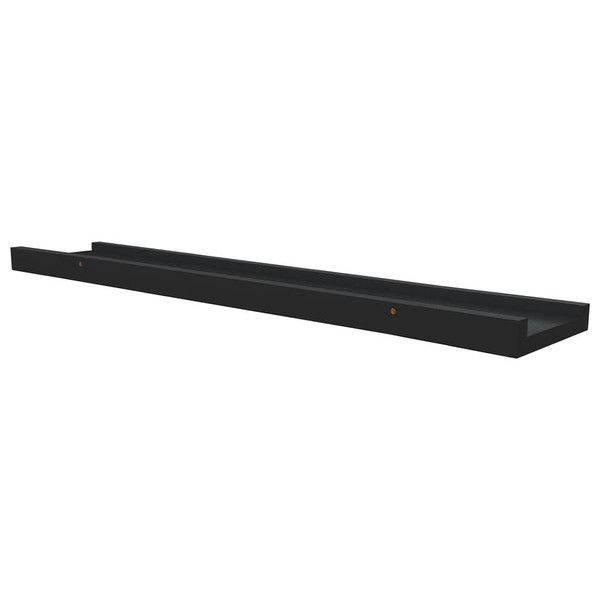 Picture Frame Ledge Shelves 2 pcs Black 23.6"x3.5"x1.2" MDF A949-323932