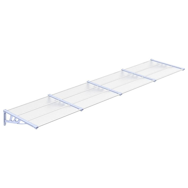 Door Canopy Gray and Transparent 155.9"x35.4" Polycarbonate A949-153696