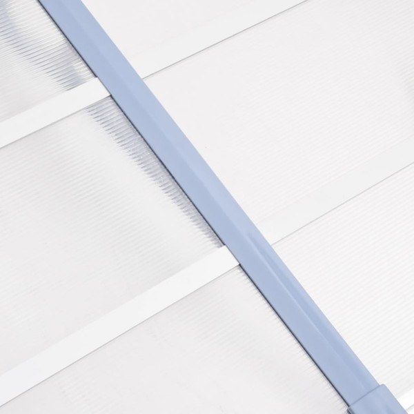 Door Canopy Gray and Transparent 155.9"x35.4" Polycarbonate A949-153696