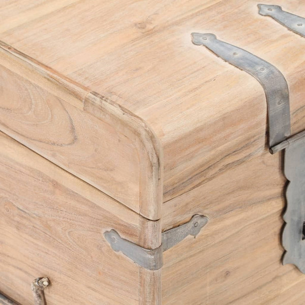 Chest 15.7"x15.7"x15.7" Solid Acacia Wood A949-289648
