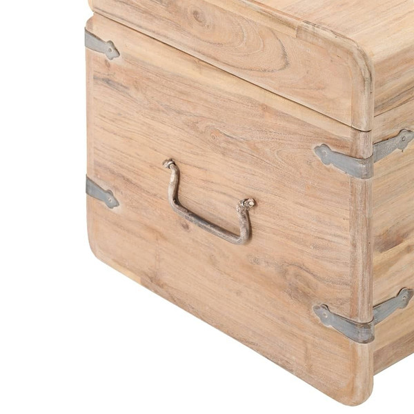 Chest 15.7"x15.7"x15.7" Solid Acacia Wood A949-289648